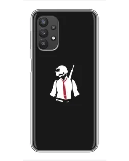 Чехол для Samsung Galaxy A32 с картинкой «PUBG — силуэт воина»