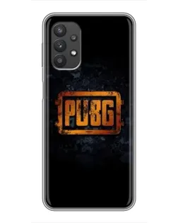 Чехол для Samsung Galaxy A32 с картинкой «PUBG — золотой логотип»
