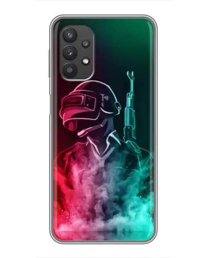 Чехол для Samsung Galaxy A32 с картинкой «PUBG — огненный воин»