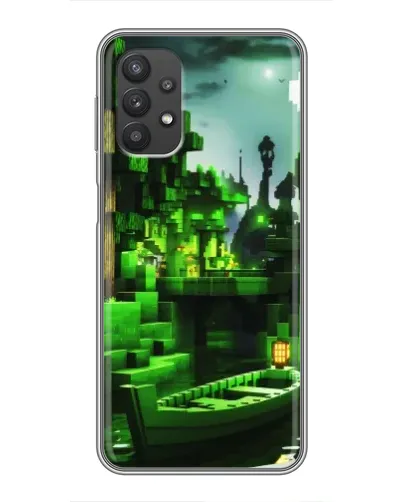 Чехол для Samsung Galaxy A32 с картинкой «Minecraft лесной пейзаж»