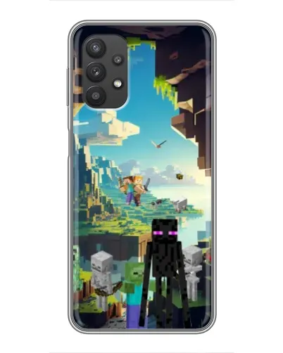 Чехол для Samsung Galaxy A32 с картинкой «Эндермен в лесу»