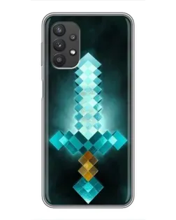 Чехол для Samsung Galaxy A32 с картинкой «Алмазный меч неон»