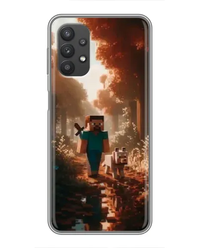 Чехол для Samsung Galaxy A32 с картинкой «Стив в лесу»
