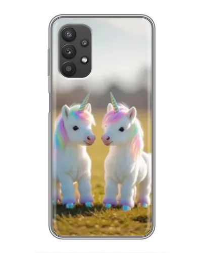 Чехол для Samsung Galaxy A32 с картинкой «Пара единорогов»