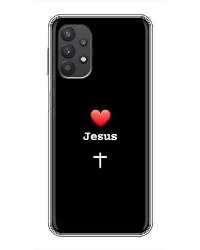 Чехол для Samsung Galaxy A32 с картинкой «Сердце - Jesus»