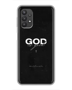 Чехол для Samsung Galaxy A32 с картинкой «GOD — Бог над всем»