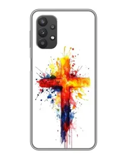 Чехол для Samsung Galaxy A32 с картинкой «Акварельный крест»