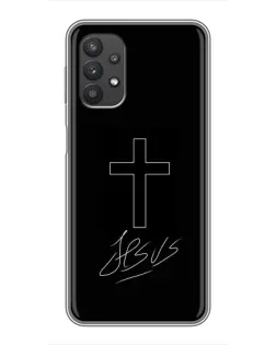 Чохол для Samsung Galaxy A32 з картинкою «Графічний хрест Jesus»