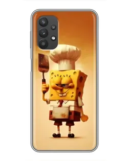 Чехол для Samsung Galaxy A32 с картинкой «Губка Боб повар»