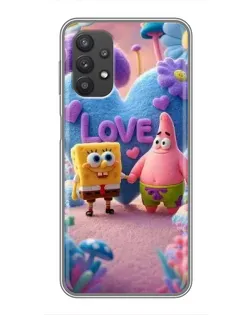 Чехол для Samsung Galaxy A32 с картинкой «Губка Боб Патрик»