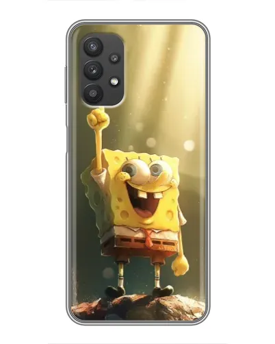 Чехол для Samsung Galaxy A32 с картинкой «Сияющий Спанч Боб»