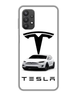 Чехол для Samsung Galaxy A32 с картинкой «Tesla White Style»
