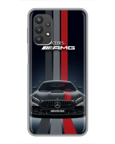 Чехол для Samsung Galaxy A32 с картинкой «Mercedes — белый карбон»