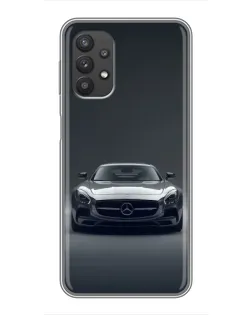 Чехол для Samsung Galaxy A32 с картинкой «Mercedes на черном»