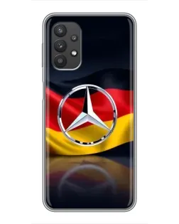 Чехол для Samsung Galaxy A32 с картинкой «Mercedes — флаг Германии»