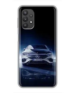 Чехол для Samsung Galaxy A32 с картинкой «Ночной Mercedes EQ»