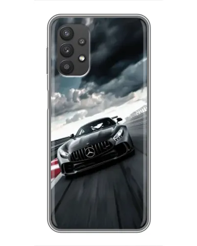 Чехол для Samsung Galaxy A32 с картинкой «Гоночный Mercedes AMG»