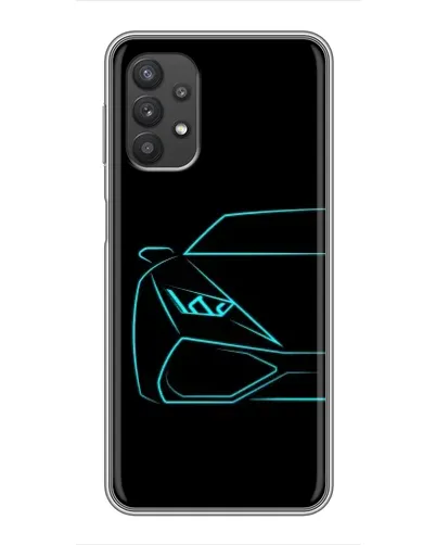 Чохол для Samsung Galaxy A32 з картинкою «Блакитний силует Lamborghini»