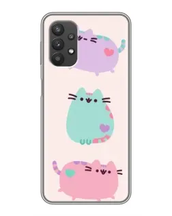 Чехол для Samsung Galaxy A32 с картинкой «Pusheen трио»