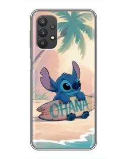 Чехол для Samsung Galaxy A32 с картинкой «Стич на серфе»