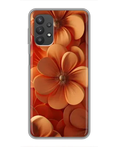 Чехол для Samsung Galaxy A32 с картинкой «Оранжевый макро цветок»