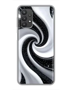 Чохол для Samsung Galaxy A32 з картинкою «Чорно-біла спіраль»