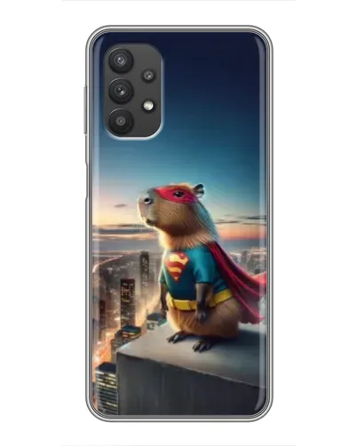 Чехол для Samsung Galaxy A32 с картинкой «Капи-мен супергерой»