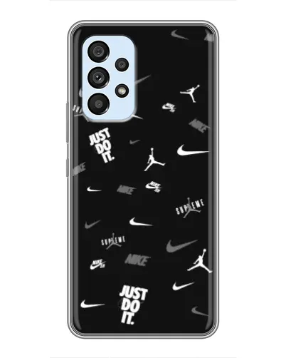 Чехол для Samsung Galaxy A33 (5G) с картинкой «Nike Black Pattern»