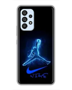 Чехол для Samsung Galaxy A33 (5G) с картинкой «Jordan Neon Blue»