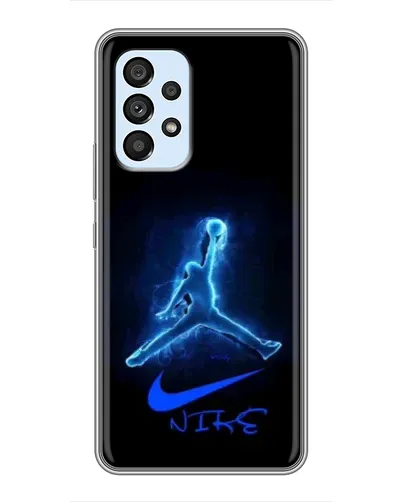 Чехол для Samsung Galaxy A33 (5G) с картинкой «Jordan Neon Blue»
