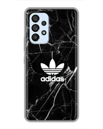 Чехол для Samsung Galaxy A33 (5G) с картинкой «Белый мрамор Adidas»
