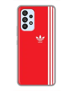 Чехол для Samsung Galaxy A33 (5G) с картинкой «Красный минимализм Adidas»