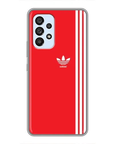 Чехол для Samsung Galaxy A33 (5G) с картинкой «Красный минимализм Adidas»