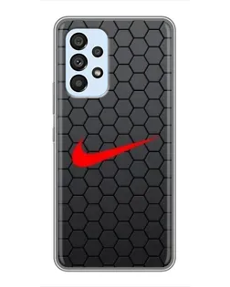 Чехол для Samsung Galaxy A33 (5G) с картинкой «Nike — карбоновая сетка»