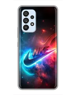 Чехол для Samsung Galaxy A33 (5G) с картинкой «Огненный логотип Nike»