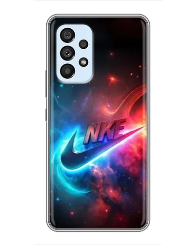 Чехол для Samsung Galaxy A33 (5G) с картинкой «Огненный логотип Nike»