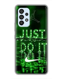 Чехол для Samsung Galaxy A33 (5G) с картинкой «Зеленый неоновый Nike»