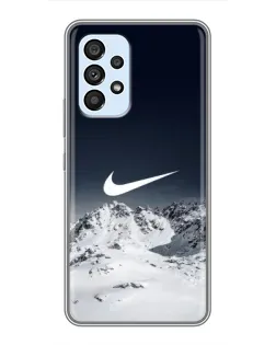 Чехол для Samsung Galaxy A33 (5G) с картинкой «Nike — зимние горы»