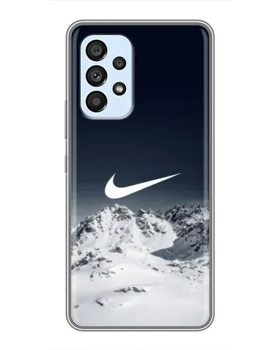Чехол для Samsung Galaxy A33 (5G) с картинкой «Nike — зимние горы»