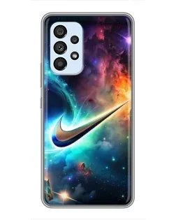 Чехол для Samsung Galaxy A33 (5G) с картинкой «Космический Nike Swoosh»