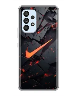 Чехол для Samsung Galaxy A33 (5G) с картинкой «Nike — эффект разломов»