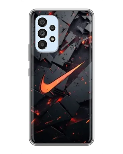Чехол для Samsung Galaxy A33 (5G) с картинкой «Nike — эффект разломов»