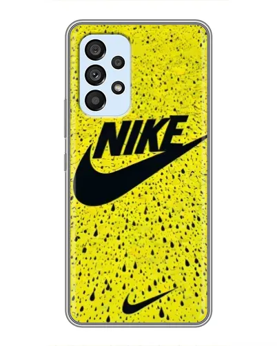 Чехол для Samsung Galaxy A33 (5G) с картинкой «Желтый текстурный Nike»