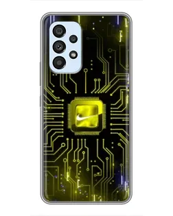 Чехол для Samsung Galaxy A33 (5G) с картинкой «Nike — золотая искра»