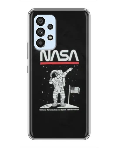 Чехол для Samsung Galaxy A33 (5G) с картинкой «NASA — шагаем по Луне»
