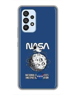 Чехол для Samsung Galaxy A33 (5G) с картинкой «NASA — лунная миссия»