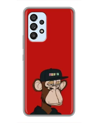 Чехол для Samsung Galaxy A33 (5G) с картинкой «Bored Ape — красный фон»