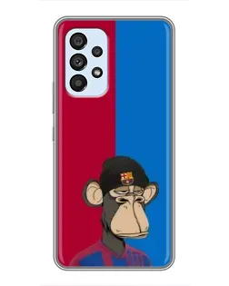 Чехол для Samsung Galaxy A33 (5G) с картинкой «Bored Ape — фанат Барсы»