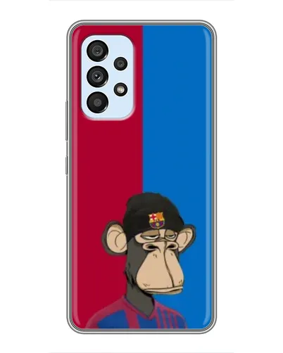 Чехол для Samsung Galaxy A33 (5G) с картинкой «Bored Ape — фанат Барсы»