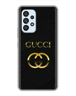 Чехол для Samsung Galaxy A33 (5G) с картинкой «Золотой логотип Gucci»